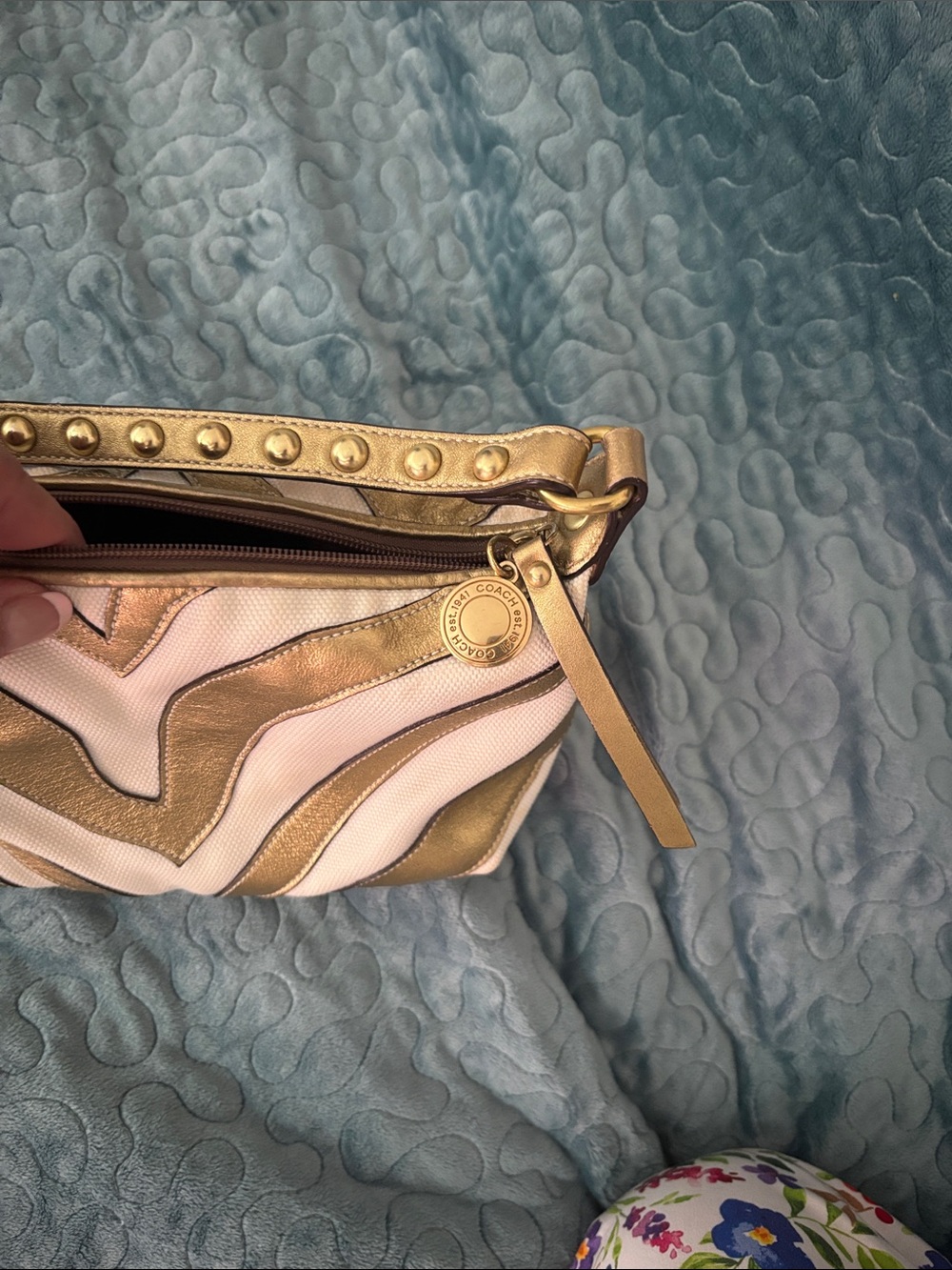 Coach vintage Canvas gold zebra Y2K? - Picture 3 of 16